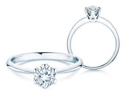 Verlobungsring The One in 14K Weißgold mit Labordiamant 0,75ct D/IF