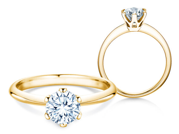 Verlobungsring The One in 9K Gelbgold mit Labordiamant 1,50ct E/VS