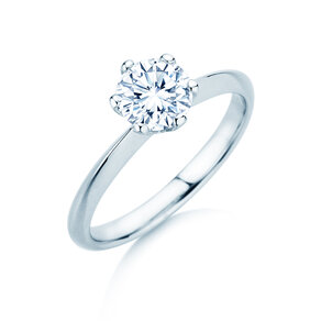 Verlobungsring The One in 9K Weißgold mit Labordiamant 1,00ct E/VS