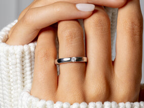 Verlobungsring Destiny in 18K Gelbgold mit Diamant 0,10ct G/SI