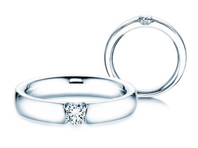 Verlobungsring Destiny in 9K Weißgold mit Diamant 0,25ct G/SI