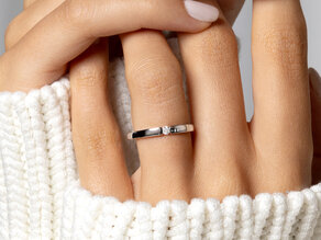 Verlobungsring Infinity Petite in 14K Weißgold mit Diamant 0,06ct G/SI