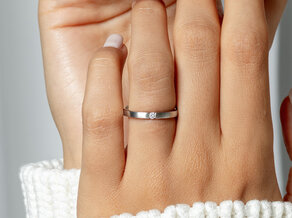 Verlobungsring Infinity in 14K Gelbgold mit Diamant 0,03ct H/SI