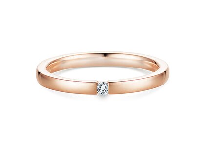 Verlobungsring Infinity in 14K Roségold mit Diamant 0,03ct G/SI