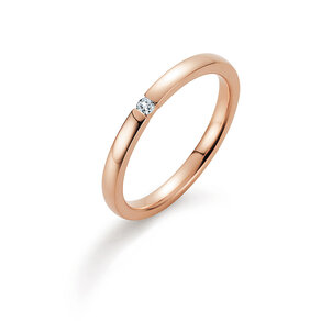 Verlobungsring Infinity in 14K Roségold mit Diamant 0,03ct G/SI