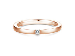 Verlobungsring Infinity in 14K Roségold mit Diamant 0,07ct H/SI