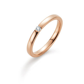 Verlobungsring Infinity in 14K Roségold mit Diamant 0,07ct H/SI