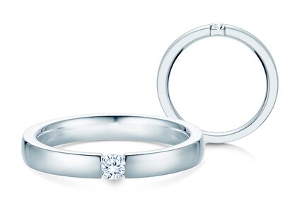 Verlobungsring Infinity in Platin 950/- mit Diamant 0,15ct D/IF