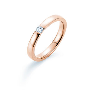 Verlobungsring Infinity in 18K Roségold mit Diamant 0,10ct H/SI