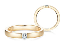 Verlobungsring Infinity in 14K Gelbgold mit Diamant 0,10ct G/SI