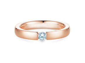Verlobungsring Infinity in 18K Roségold mit Diamant 0,15ct G/SI