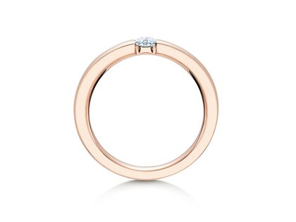 Verlobungsring Infinity in 18K Roségold mit Diamant 0,15ct G/SI