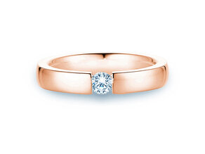 Verlobungsring Infinity in 14K Roségold mit Diamant 0,20ct H/SI