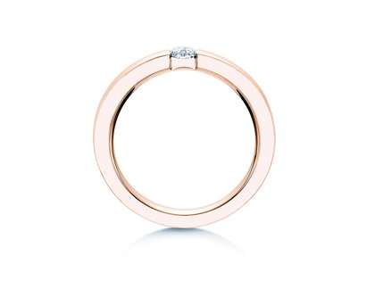 Verlobungsring Infinity in 14K Roségold mit Diamant 0,20ct H/SI