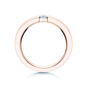 Verlobungsring Infinity in 14K Roségold mit Diamant 0,20ct H/SI
