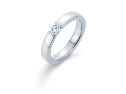 Verlobungsring Infinity in 14K Weißgold mit Diamant 0,20ct G/SI