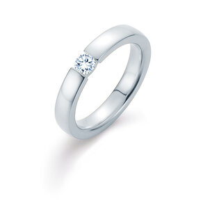 Verlobungsring Infinity in 14K Weißgold mit Diamant 0,20ct G/SI