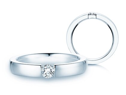 Verlobungsring Infinity in 14K Weißgold mit Labordiamant 0,25ct E/VS
