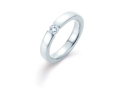 Verlobungsring Infinity in 18K Weißgold mit Diamant 0,30ct H/SI