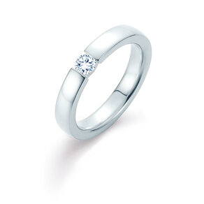 Verlobungsring Infinity in 18K Weißgold mit Diamant 0,30ct H/SI