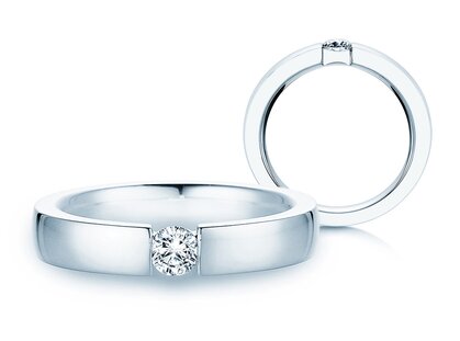 Verlobungsring Infinity in Platin 950/- mit Diamant 0,30ct G/IF
