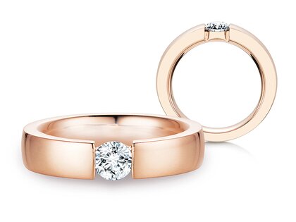 Verlobungsring Infinity in 18K Roségold mit Diamant 0,50ct H/SI
