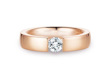 Verlobungsring Infinity in 18K Roségold mit Diamant 0,50ct H/SI