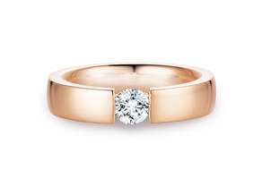 Verlobungsring Infinity in 18K Roségold mit Diamant 0,50ct H/SI