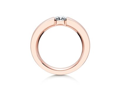 Verlobungsring Infinity in 18K Roségold mit Diamant 0,50ct H/SI