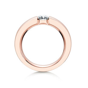 Verlobungsring Infinity in 18K Roségold mit Diamant 0,50ct H/SI