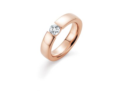 Verlobungsring Infinity in 18K Roségold mit Diamant 0,50ct H/SI