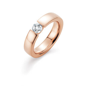 Verlobungsring Infinity in 18K Roségold mit Diamant 0,50ct H/SI