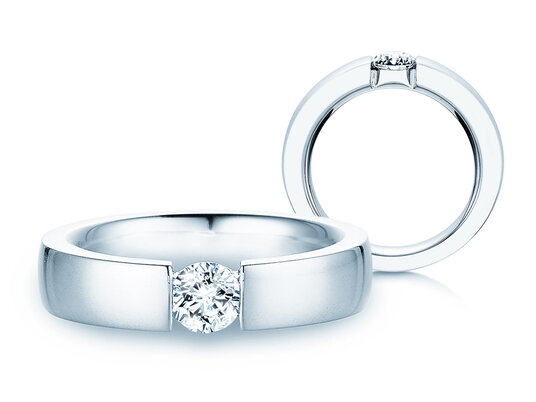 Verlobungsring Infinity in 9K Weißgold mit Diamant 0,50ct H/SI