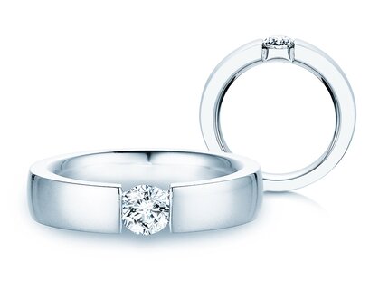 Verlobungsring Infinity in Platin 950/- mit Diamant 0,50ct H/SI