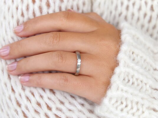 Verlobungsring Infinity in Silber 925/- mit Labordiamant 0,15ct