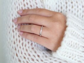 Verlobungsring Infinity in Silber 925/- mit Diamant 0,03ct G/SI
