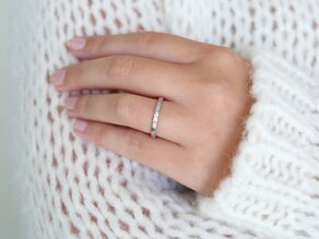 Verlobungsring Infinity in 14K Weißgold mit Diamant 0,03ct H/SI