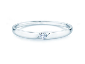 Verlobungsring Italic Petite in Silber 925/- mit Diamant 0,04ct G/SI