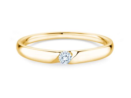 Verlobungsring Italic Petite in 14K Gelbgold mit Diamant 0,07ct G/SI
