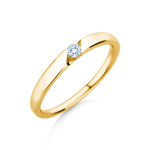 Verlobungsring Italic Petite in 14K Gelbgold mit Diamant 0,07ct G/SI