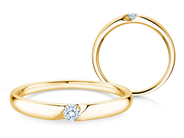 Verlobungsring Italic Petite in Gelbgold