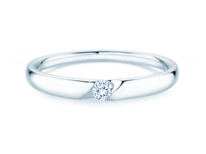Verlobungsring Italic Petite in 14K Weißgold mit Diamant 0,07ct G/SI