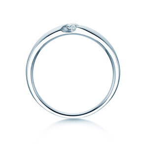 Verlobungsring Italic Petite in 14K Weißgold mit Diamant 0,09ct G/SI