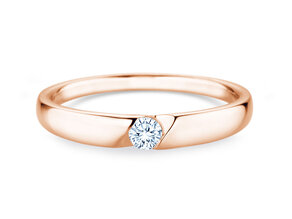 Verlobungsring Italic Petite in 18K Roségold mit Diamant 0,11ct G/SI