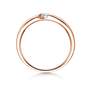 Verlobungsring Italic Petite in 18K Roségold mit Diamant 0,11ct G/SI