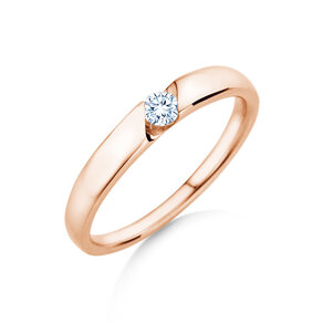Verlobungsring Italic Petite in 18K Roségold mit Diamant 0,11ct G/SI
