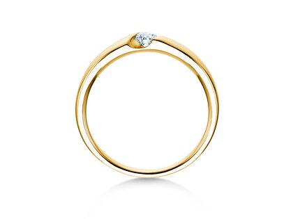 Verlobungsring Italic Petite in Gelbgold