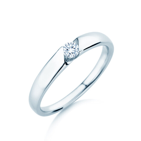 Verlobungsring Italic Petite in Platin