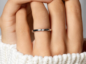 Verlobungsring Italic in 14K Gelbgold mit Diamant 0,03ct H/SI