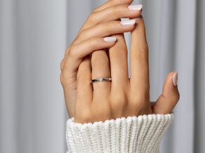 Verlobungsring Italic in 14K Gelbgold mit Diamant 0,05ct H/SI